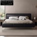 Luxury Upholstered Leather Solid Wood Modern King Queen Soft Bed Frame