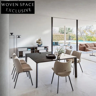 Luxury Velvet Fabric Dining Chair, Modern Metal Legs, Comfortable Restaurant Seating