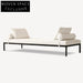 Luxury Velvet Fabric Minimalist 2-Seater Bed End Ottoman Bench