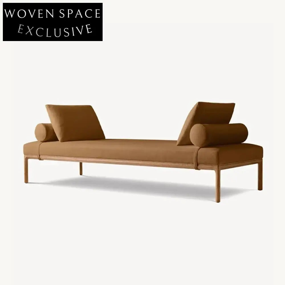 Luxury Velvet Fabric Minimalist 2-Seater Bed End Ottoman Bench