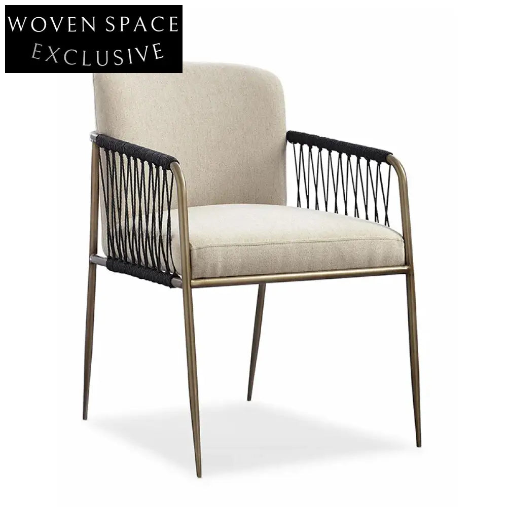 Luxury Velvet Fabric Restaurant Dining Chair with Gold Metal Legs