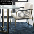 Luxury Velvet Fabric Restaurant Dining Chair with Gold Metal Legs