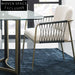 Luxury Velvet Fabric Restaurant Dining Chair with Gold Metal Legs