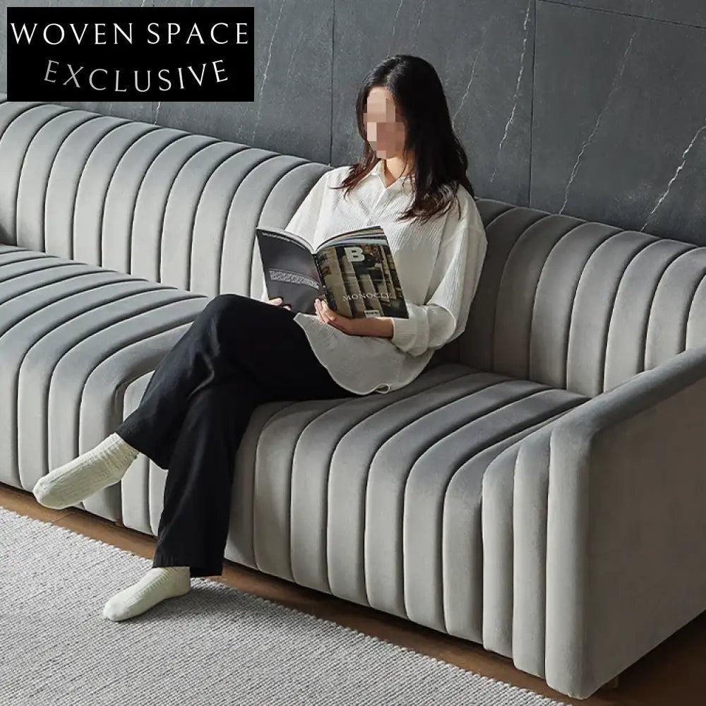 Luxury Velvet Fabric Sectional Modular Floor Sofa for Modern Living Room Spaces