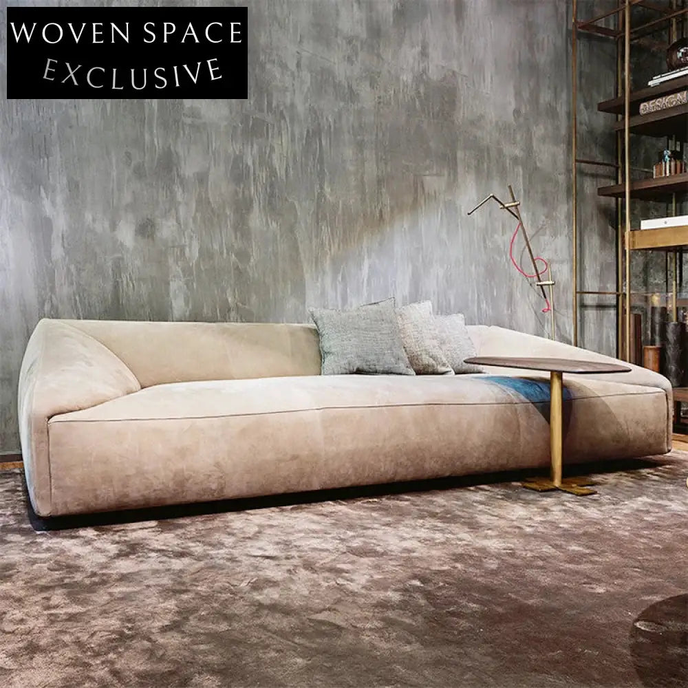Luxury Velvet I-Shaped Floor Sectional Sofa Set for Modern Living Rooms