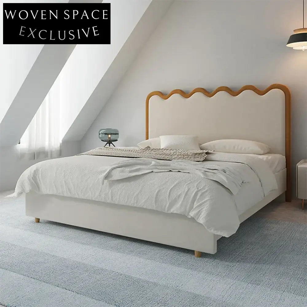 Luxury Velvet King Size Bed Frame, Modern Tall Italian Headboard Bed