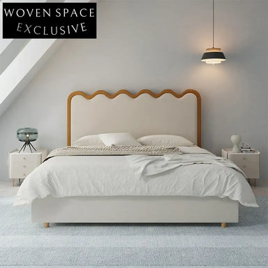 Luxury Velvet King Size Bed Frame, Modern Tall Italian Headboard Bed