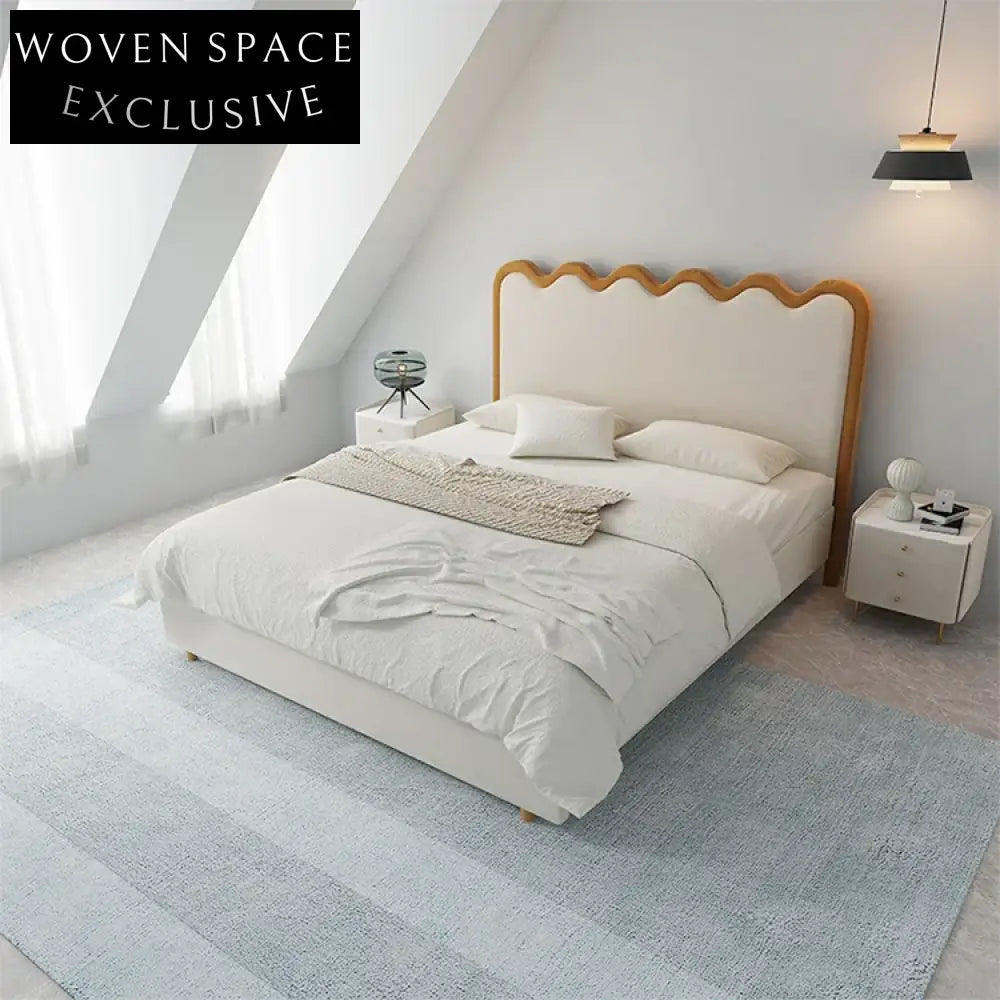 Luxury Velvet King Size Bed Frame, Modern Tall Italian Headboard Bed