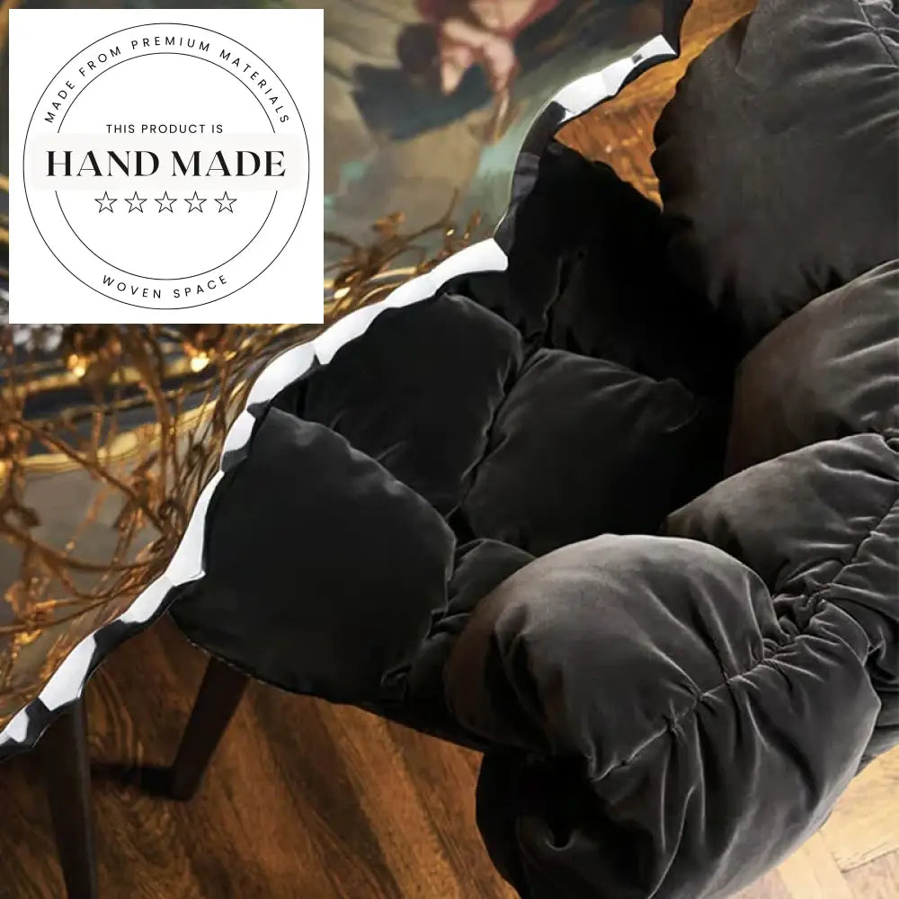 Luxury Velvet Petal Designer Solid Wood Leg Makeup Dining Chair