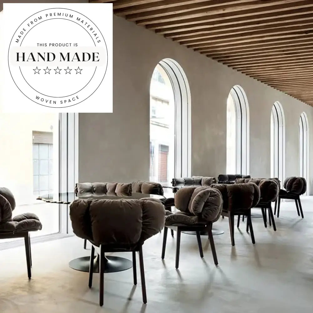 Luxury Velvet Petal Designer Solid Wood Leg Makeup Dining Chair