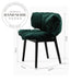 Luxury Velvet Petal Designer Solid Wood Leg Makeup Dining Chair
