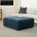 Luxury Velvet Square Ottoman with Solid Wood Frame for Living Room Stool