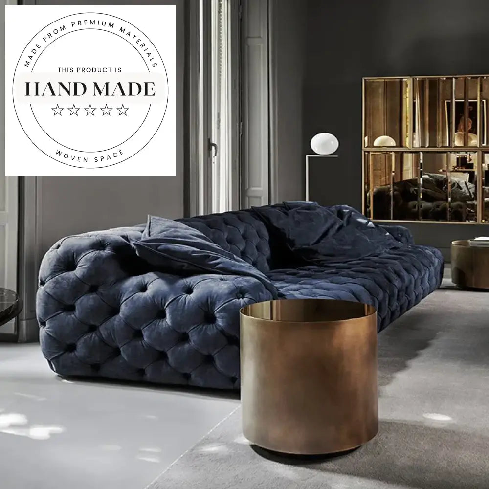 Luxury Velvet Tufted Chesterfield Button Design Modern 3 Seater Sofa