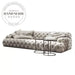 Luxury Velvet Tufted Chesterfield Button Design Modern 3 Seater Sofa