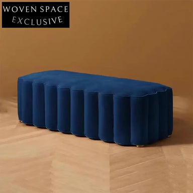 Luxury Velvet Upholstered Long Ottoman Bench, Multiple Colors & Sizes