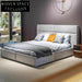 Luxury Velvet Upholstered Modern King Size Soft Fabric Bed Frame