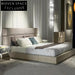 Luxury Velvet Upholstered Modern King Size Soft Fabric Bed Frame