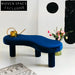 Luxury Velvet Upholstered Ottoman Bench with Modern Metal Base Design