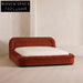 Luxury Velvet Upholstered Wood Frame Platform Bed for Modern Bedroom