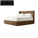 Luxury Wabi Sabi Solid Wood King Tufted Headboard Platform Bed