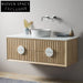 Luxury Wall-Hung Solid Wood Bathroom Vanity with Ceramic Basin & Soft-Close Drawers