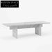 Luxury White Marble Travertine Stone Square Center Living Room Coffee Table