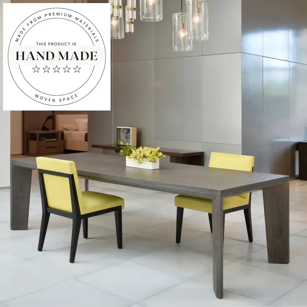 Luxury White Oak Custom Rectangular Modern 6 Seater Dining Table