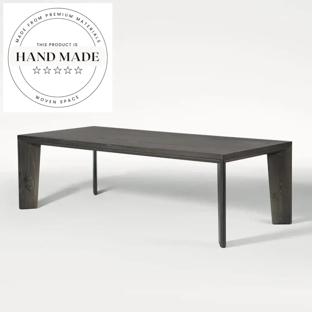 Luxury White Oak Custom Rectangular Modern 6 Seater Dining Table