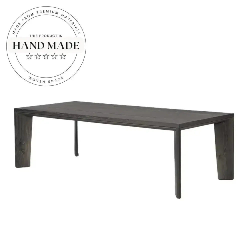 Luxury White Oak Custom Rectangular Modern 6 Seater Dining Table