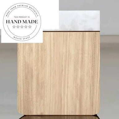 Luxury White Onyx Natural Stone Marble Top Bedside Table