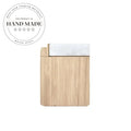 Luxury White Onyx Natural Stone Marble Top Bedside Table