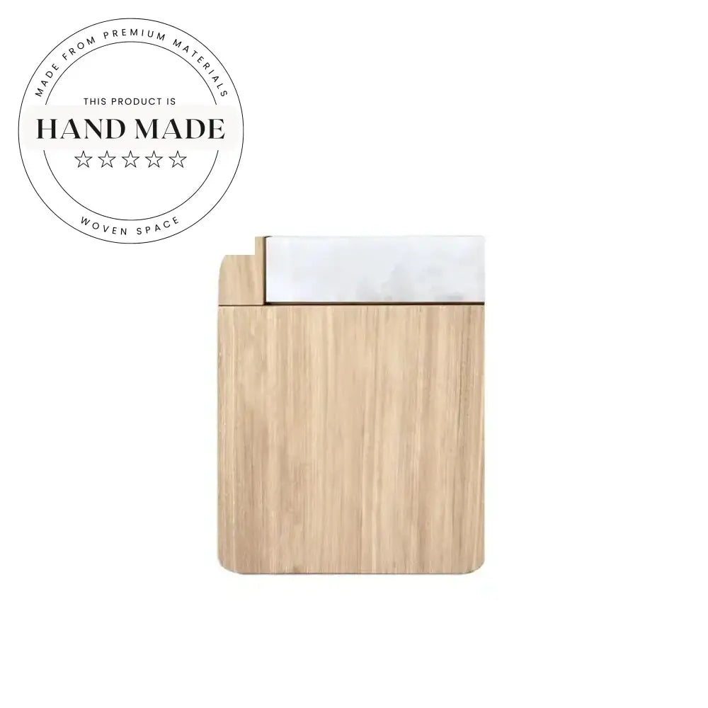 Luxury White Onyx Natural Stone Marble Top Bedside Table