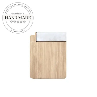 Luxury White Onyx Natural Stone Marble Top Bedside Table