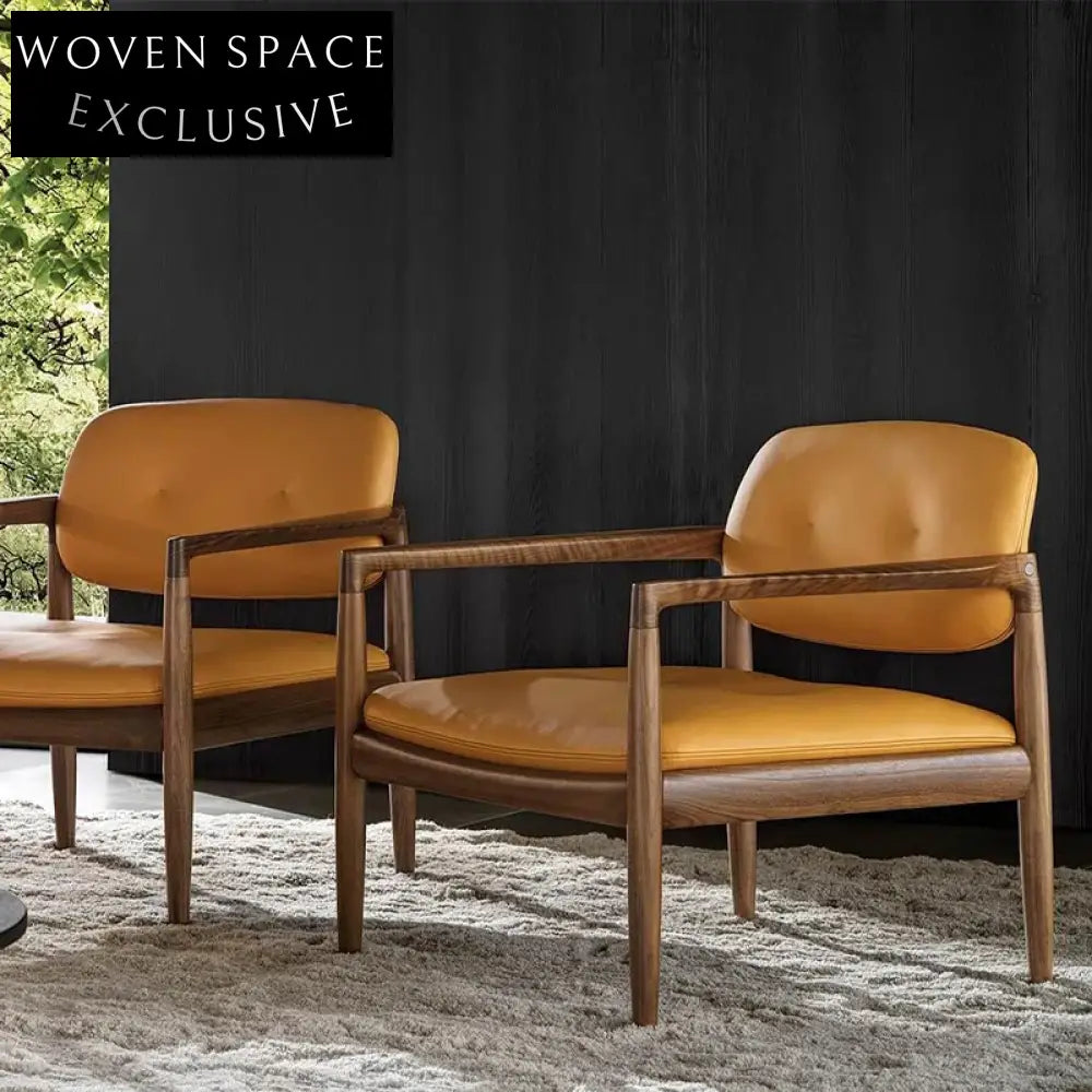 Luxury Wooden Leather Dining Armchair: Modern Restaurant Cafe Hotel Home Seating