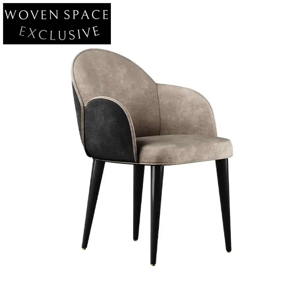 Luxury Yellow Velvet High Back Modern Dining Chair with Metal Legs