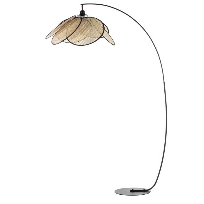 Amalfi Fiore Floor Lamp Black & Natural