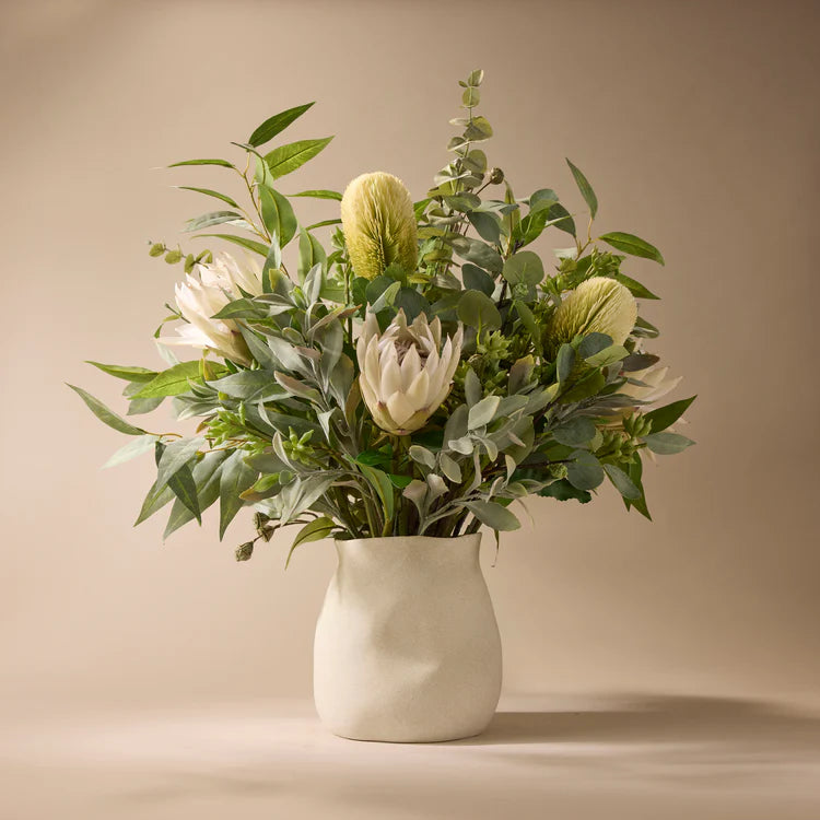 Faux Australis Protea Eucalyptus Mix - Maliah Pot | 79cm