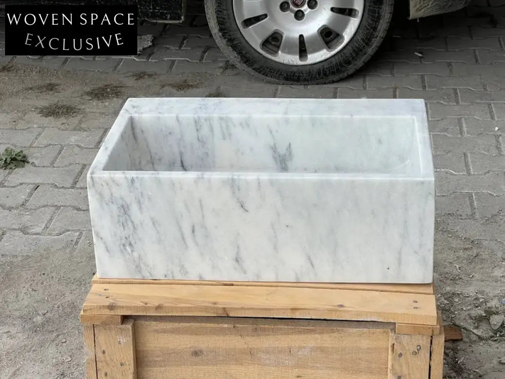 Magdaleine Carrara Marble Sink