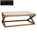 MAINE MARBLE TOP COFFEE TABLE