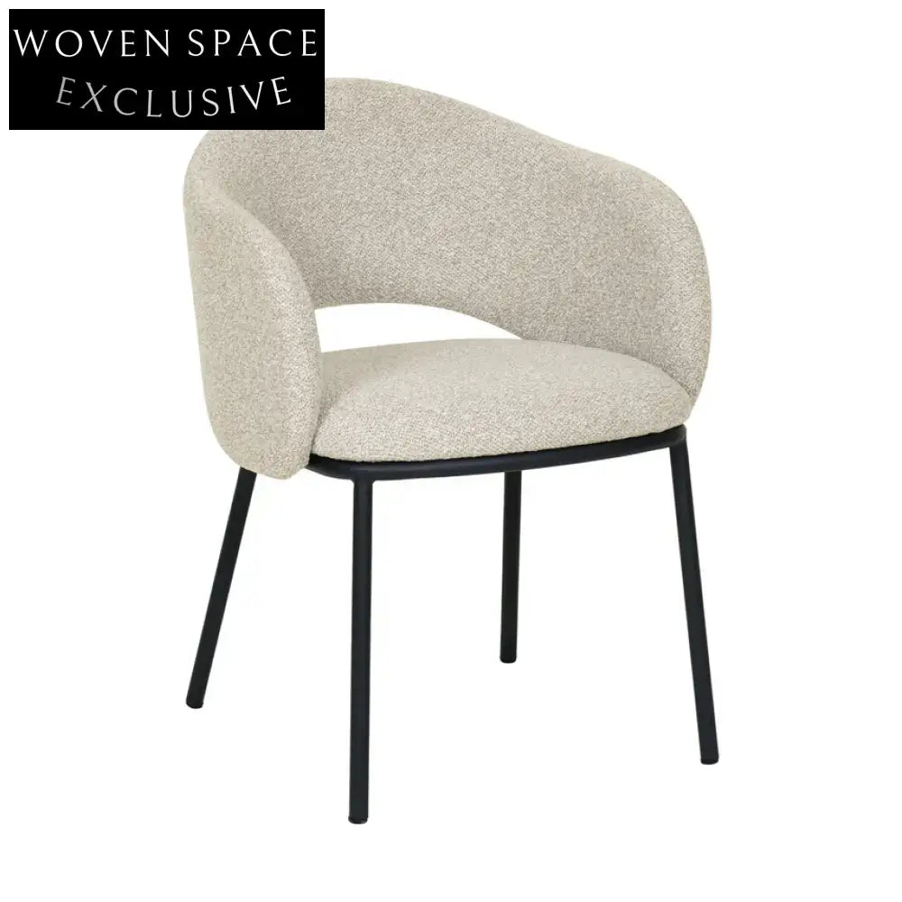 Mani Black Dining Chair - Clay Grey