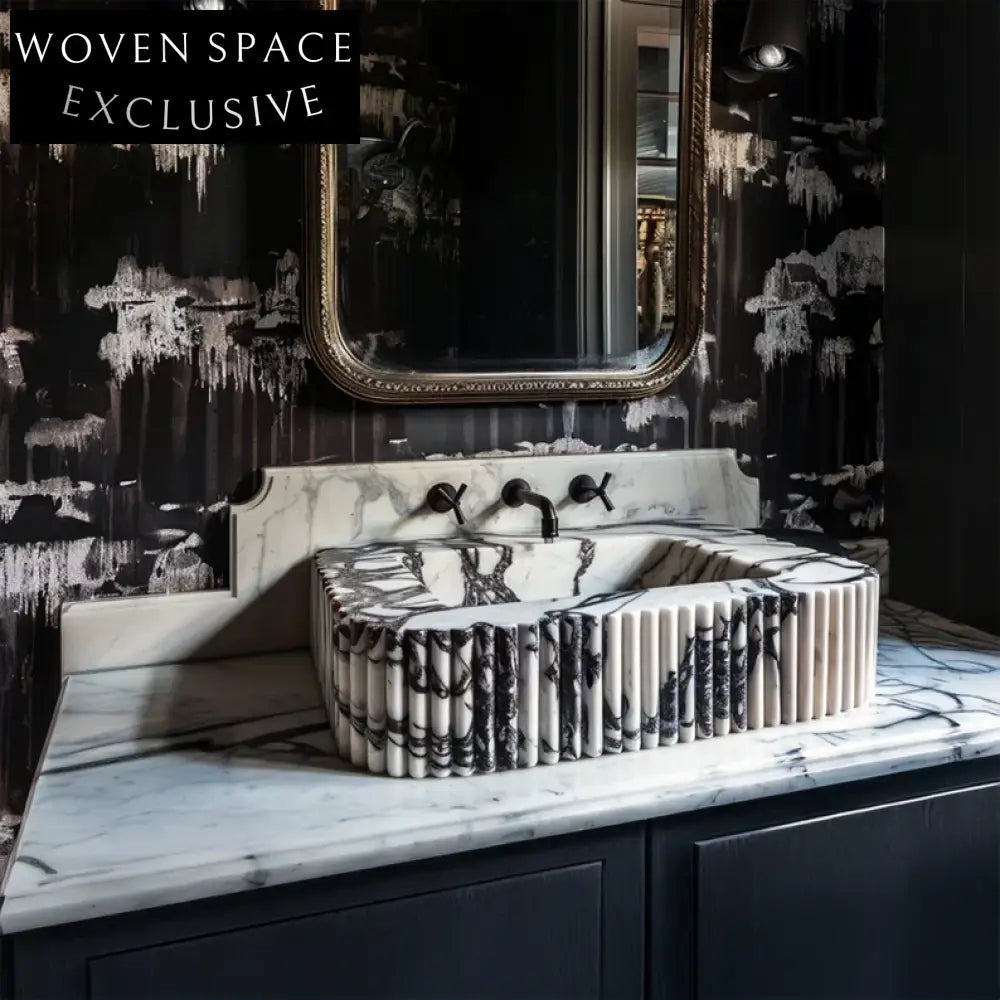 Marble Bathroom Sink Powder Room Sink