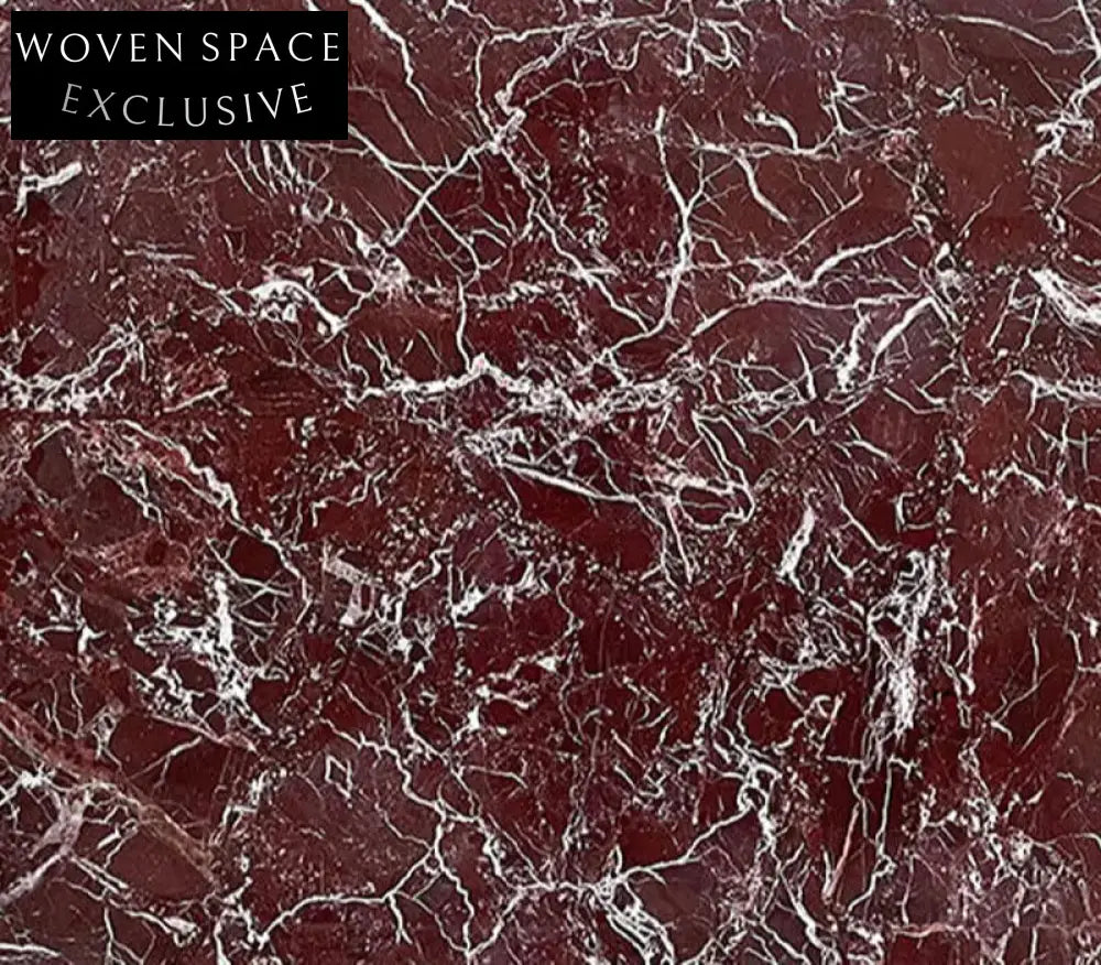 Elegant Rosso Lavento Marble Coffee Table - Natural Stone, Waterproof, Modern Design