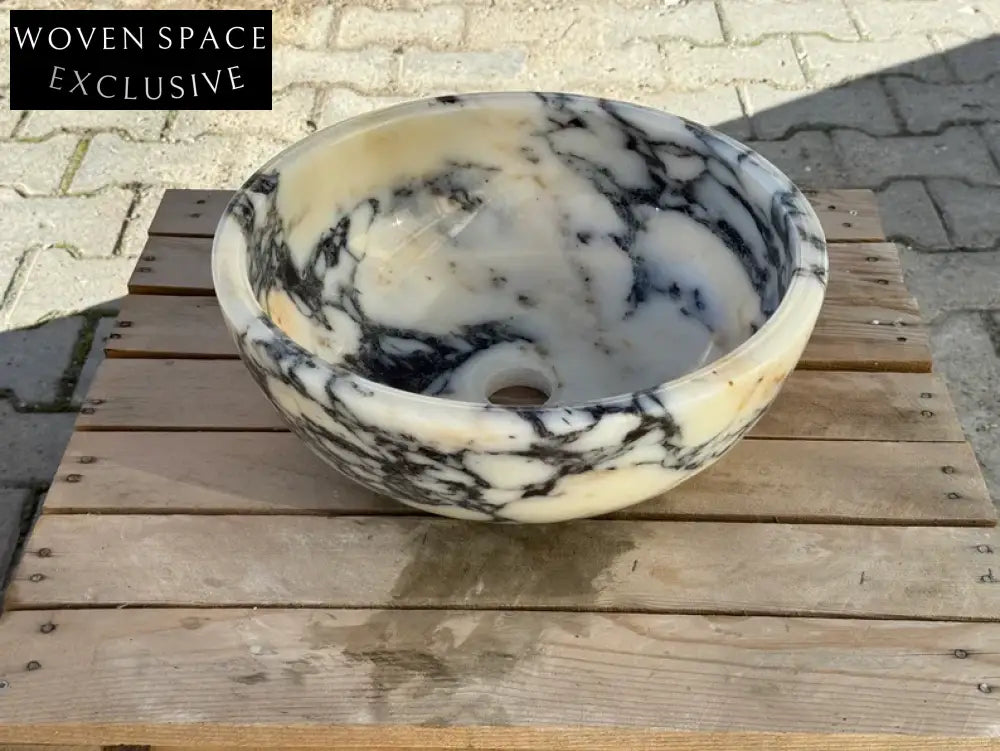 Marco Calacatta Viola round bowl marble Wash basin