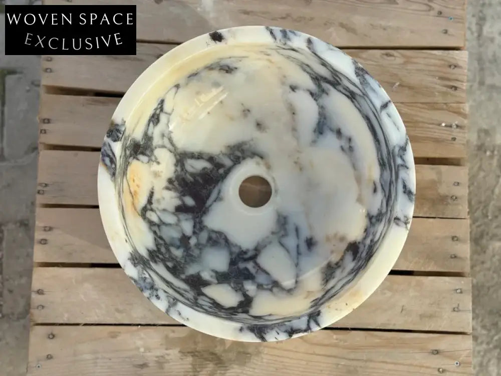 Marco Calacatta Viola round bowl marble Wash basin