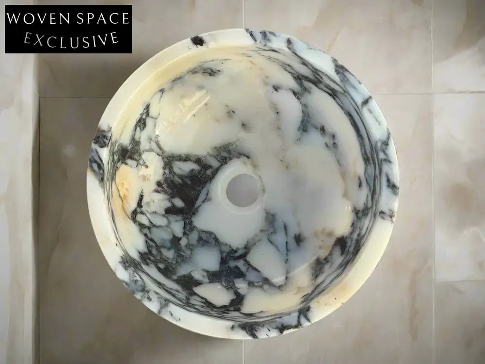 Marco Calacatta Viola round bowl marble Wash basin