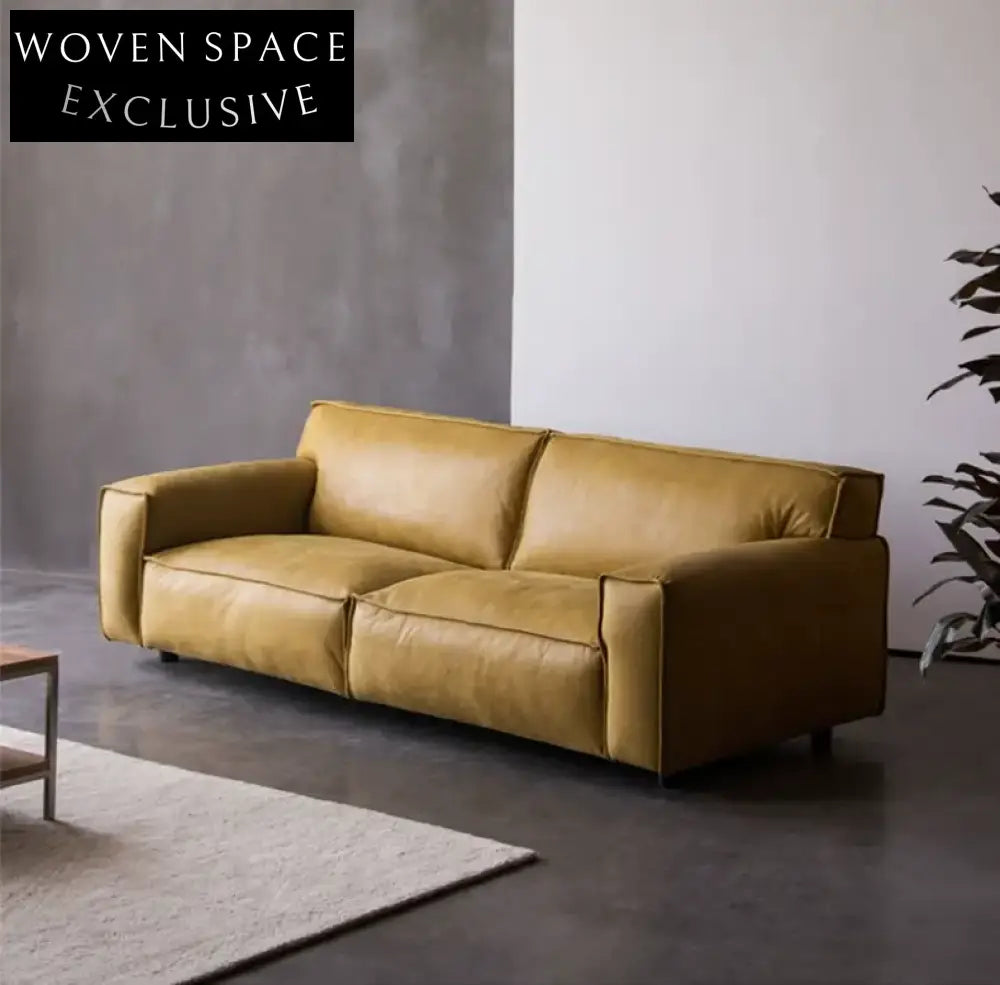 Margherita Full Leather Retro Mustard Yellow Sofa other / Width 256|Mustard Yellow|In stock / Mustard Yellow