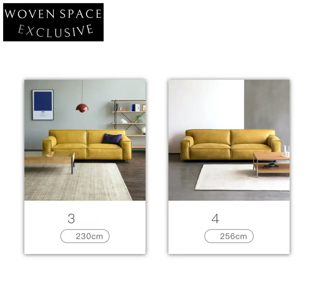 Margherita Full Leather Retro Mustard Yellow Sofa other / Width 256|Mustard Yellow|In stock / Mustard Yellow