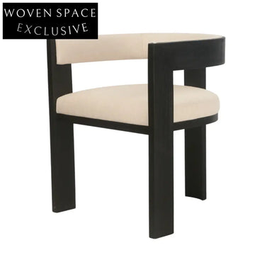 Margie Black ELM Dining Chair - Light Beige set of 2 Dining Chair