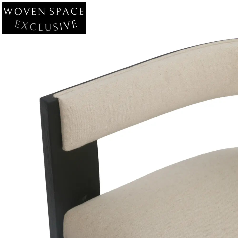 Margie Black ELM Dining Chair - Light Beige set of 2 Dining Chair