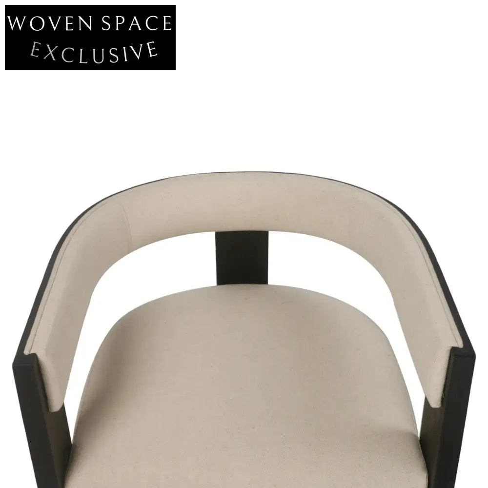 Margie Black ELM Dining Chair - Light Beige set of 2 Dining Chair